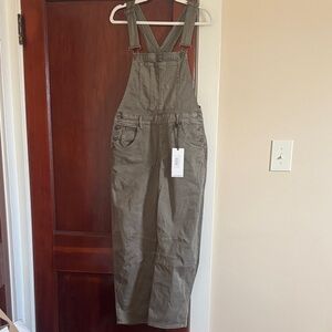 Women's Khaki Denim Overalls